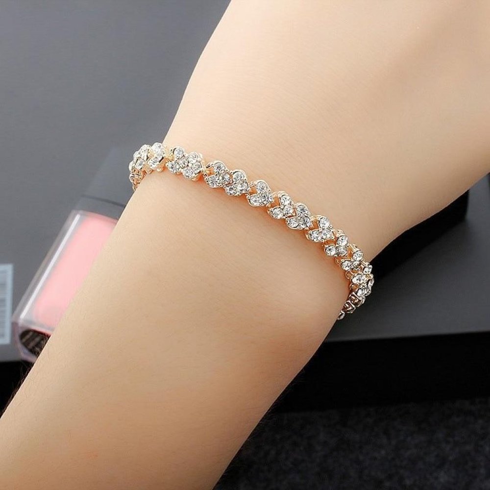 Heart Shaped Diamond Bracelet